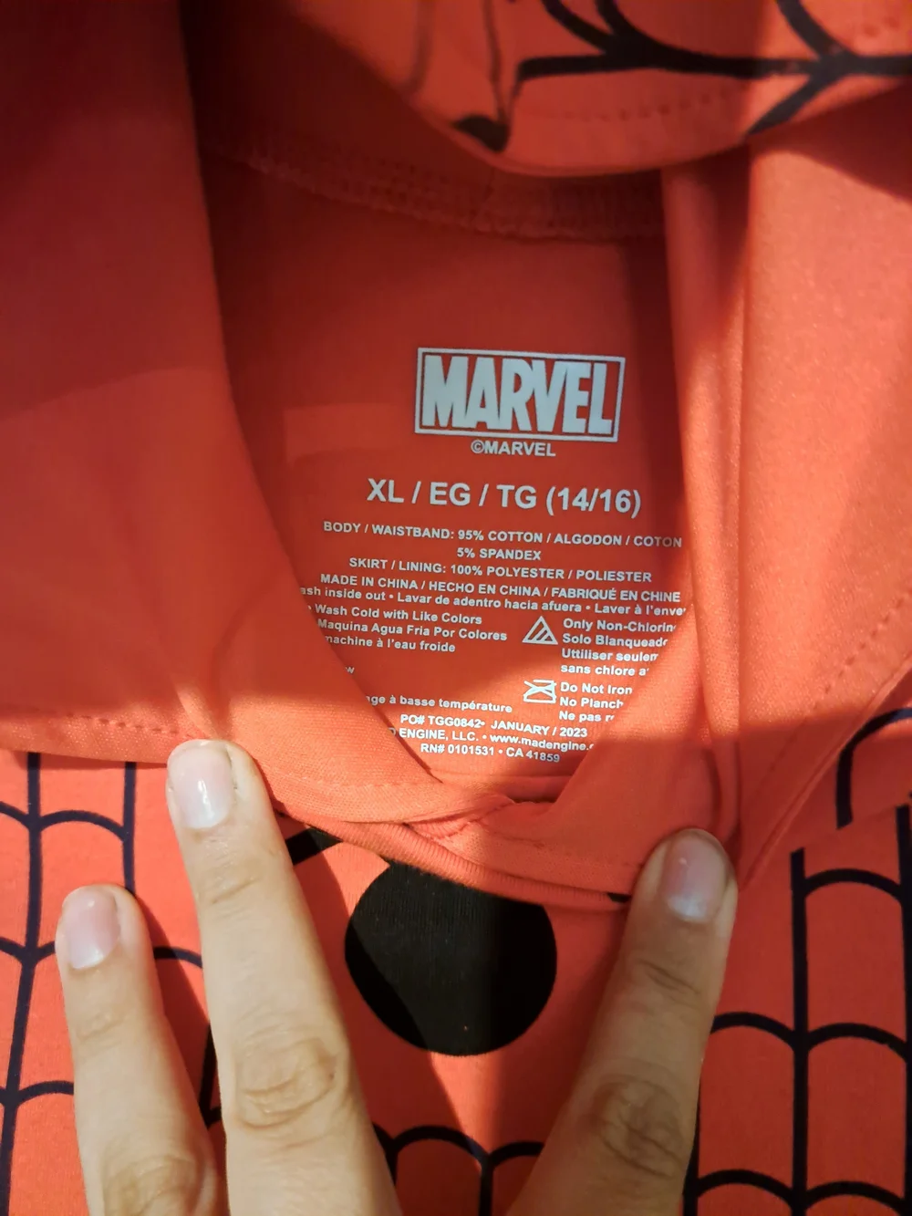 Marvel Girls Red and Blue Spider-Hero Hooded Dress